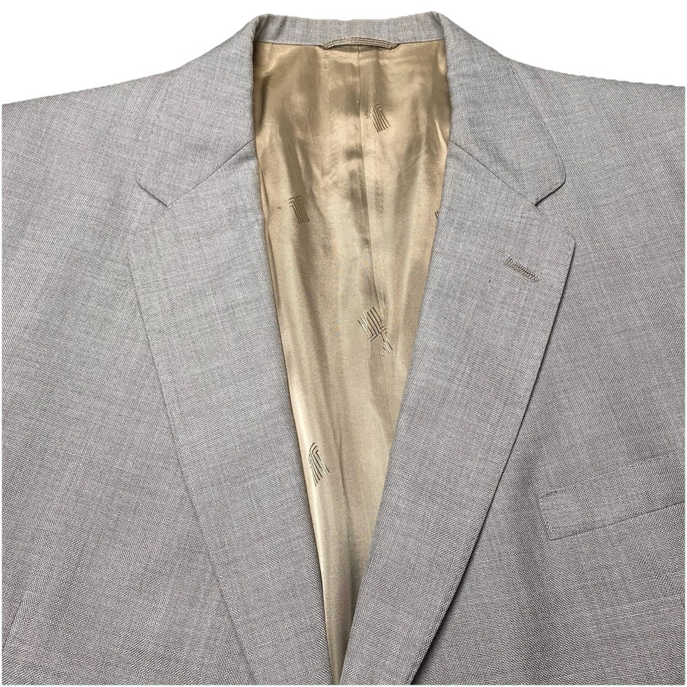 Vintage Lanvin Blazer Jacket (44R) Mens 2B 1V Oatmeal Gray Retro Old Money